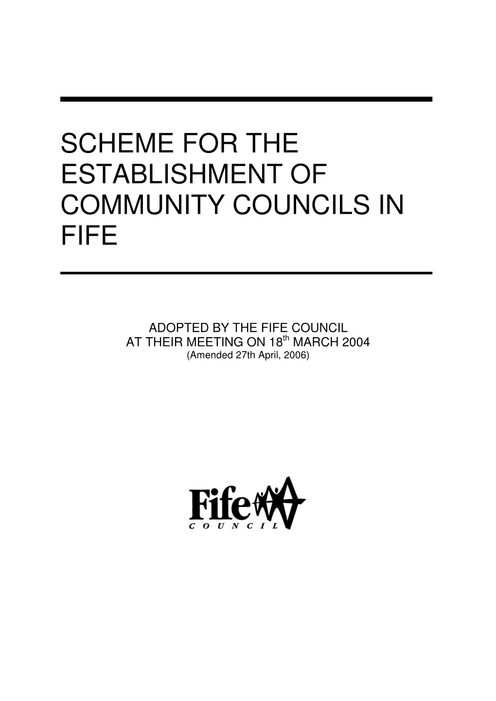 Scheme for the Establishment of Community Councils in Fife