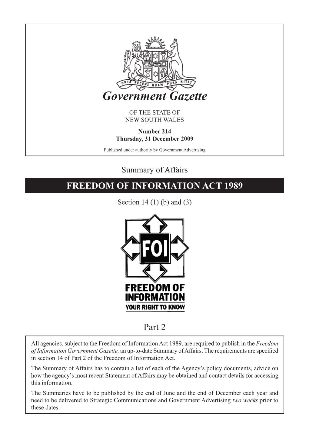 Government Gazette