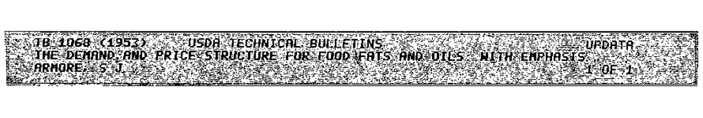 The Demand and Price Structure for Food Fats and Oils 25