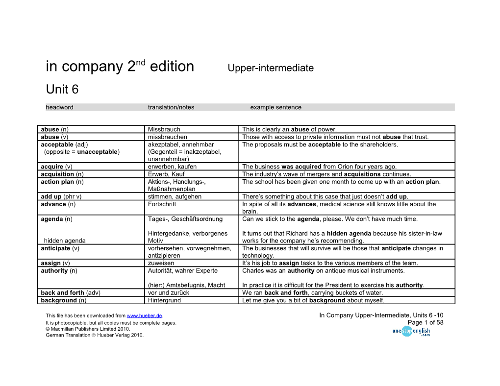 In Company 2Nd Edition Upper-Intermediate s2