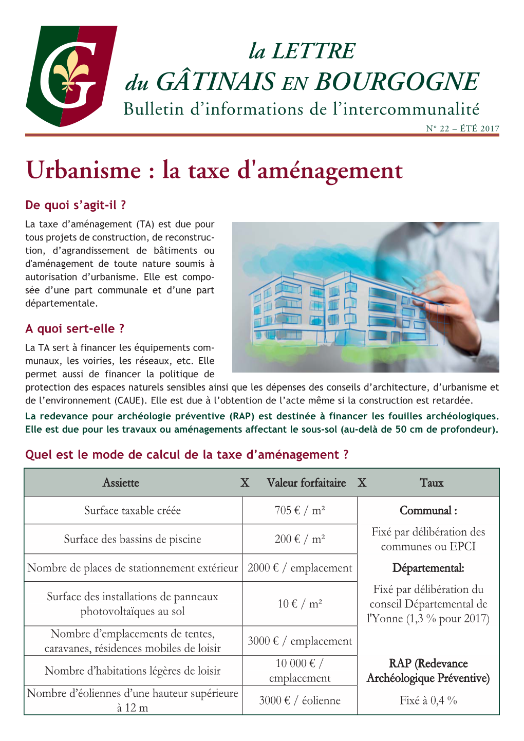 Du GÂTINAIS EN BOURGOGNE Urbanisme : La Taxe D'aménagement