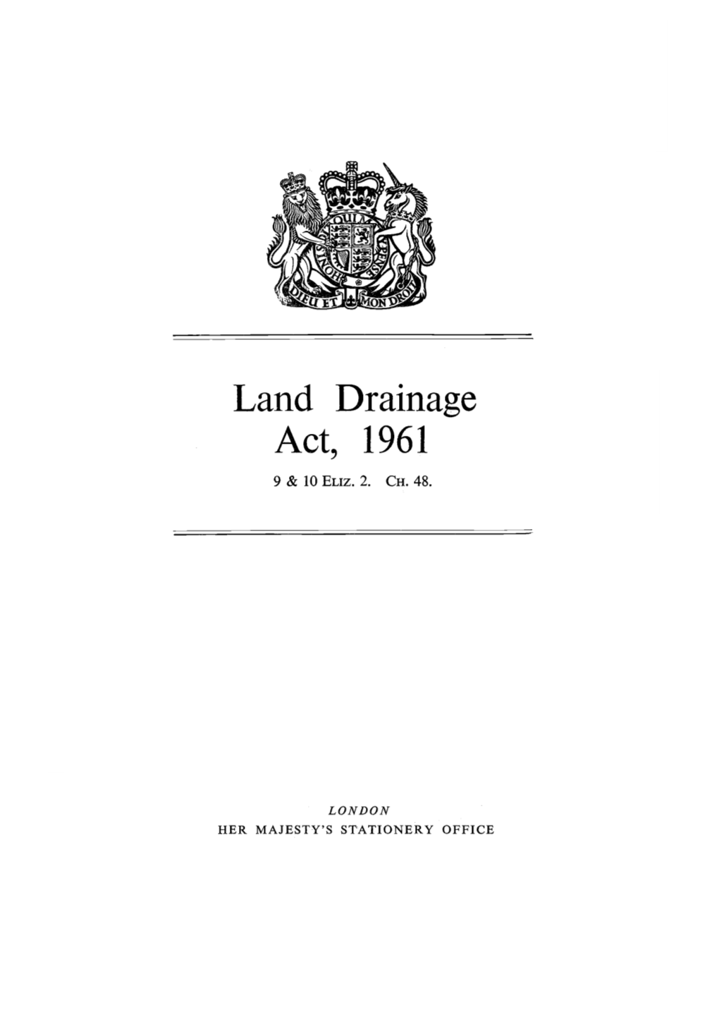 Land Drainage Act, 1961