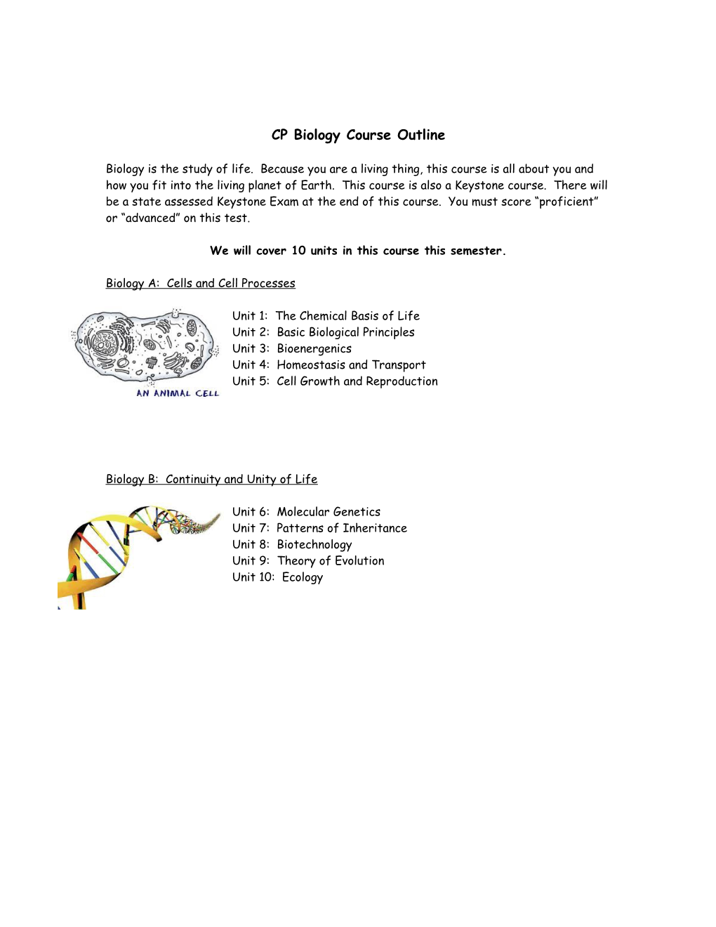 Natural/Physical Science Course Outline