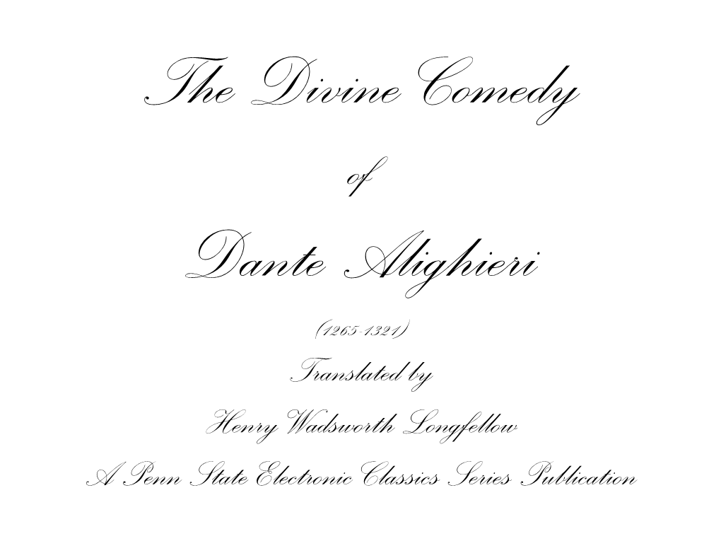 The Divine Comedy by Dante Alighieri