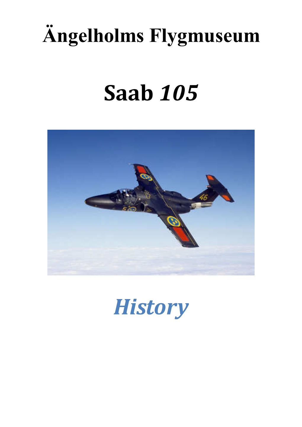 Saab 105 History