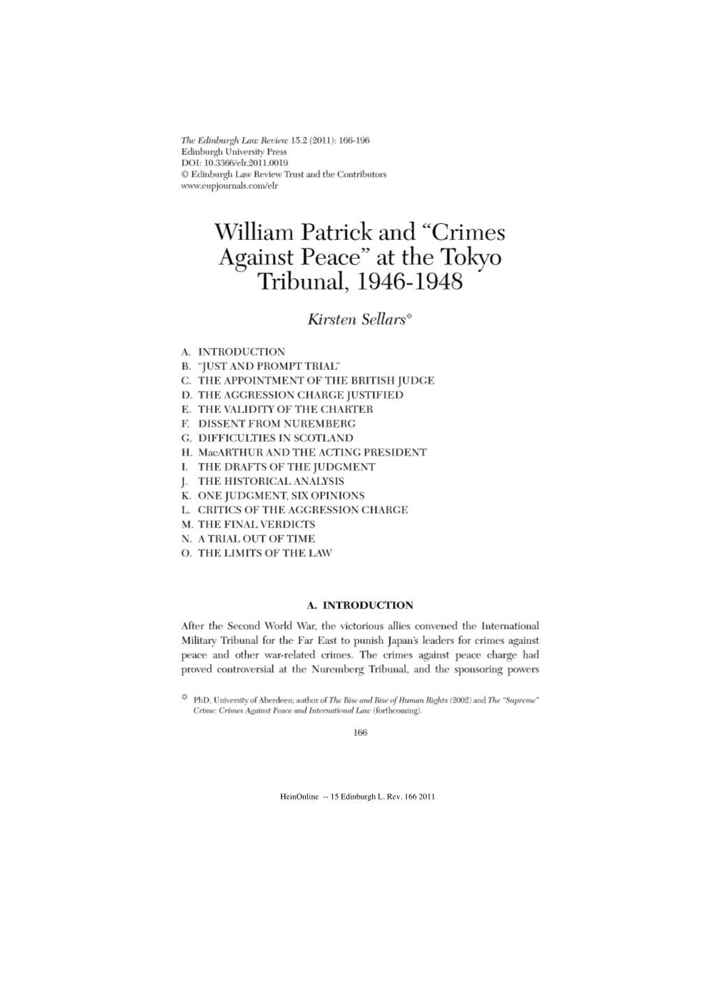 5. K. Sellars William Patrick