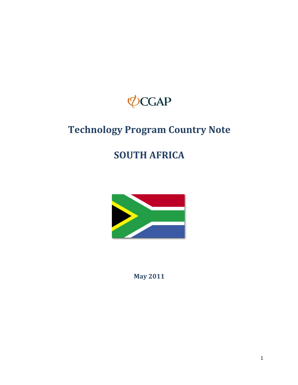 CGAP Technology Program Country Note South Africa