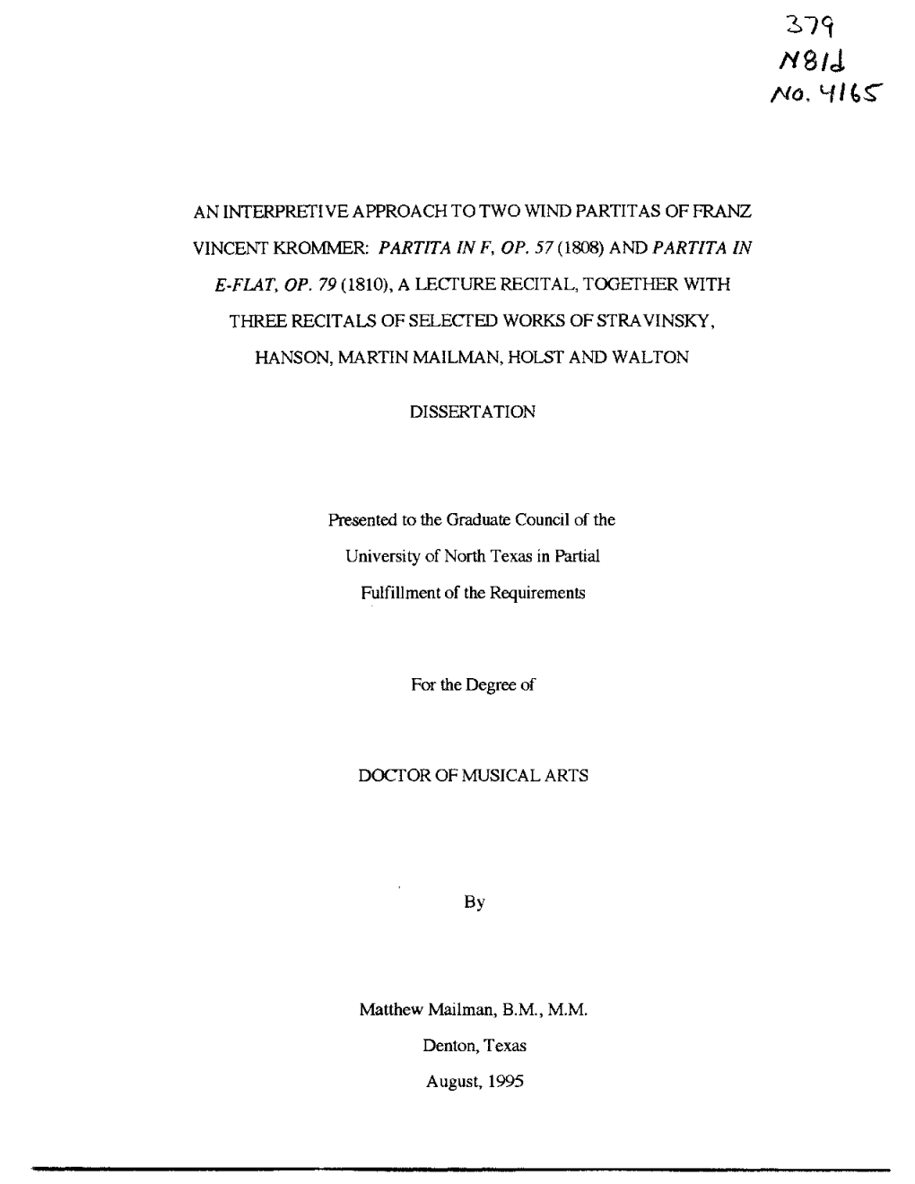 2>7<T /*8/I A(O, H1 an INTERPRETIVE APPROACH to TWO WIND