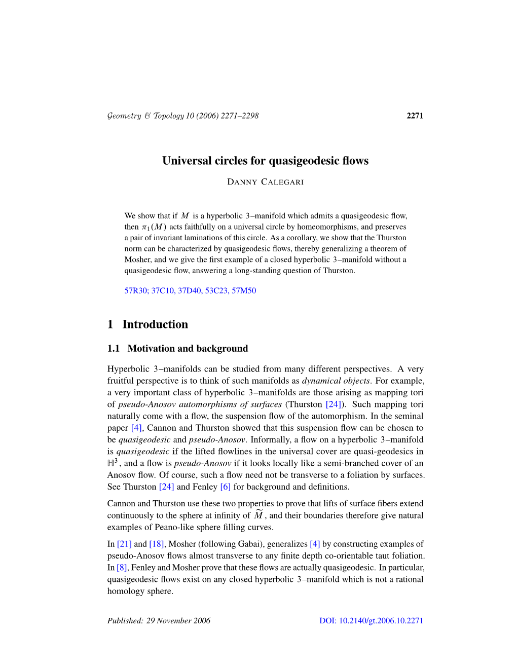 Universal Circles for Quasigeodesic Flows