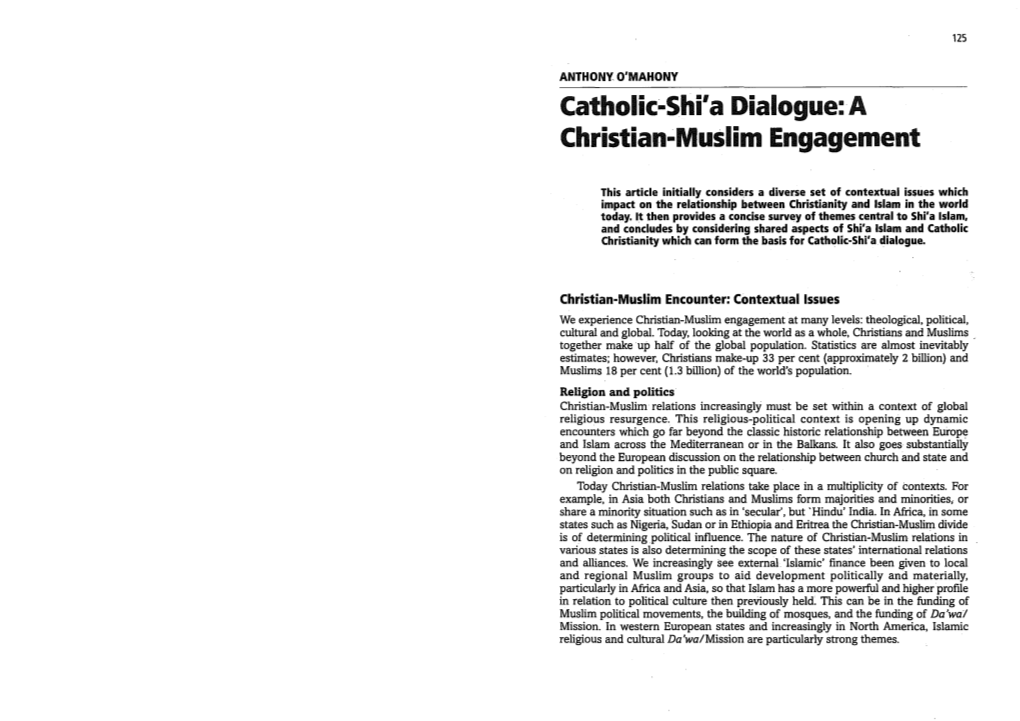 Christian-Muslim Engagement