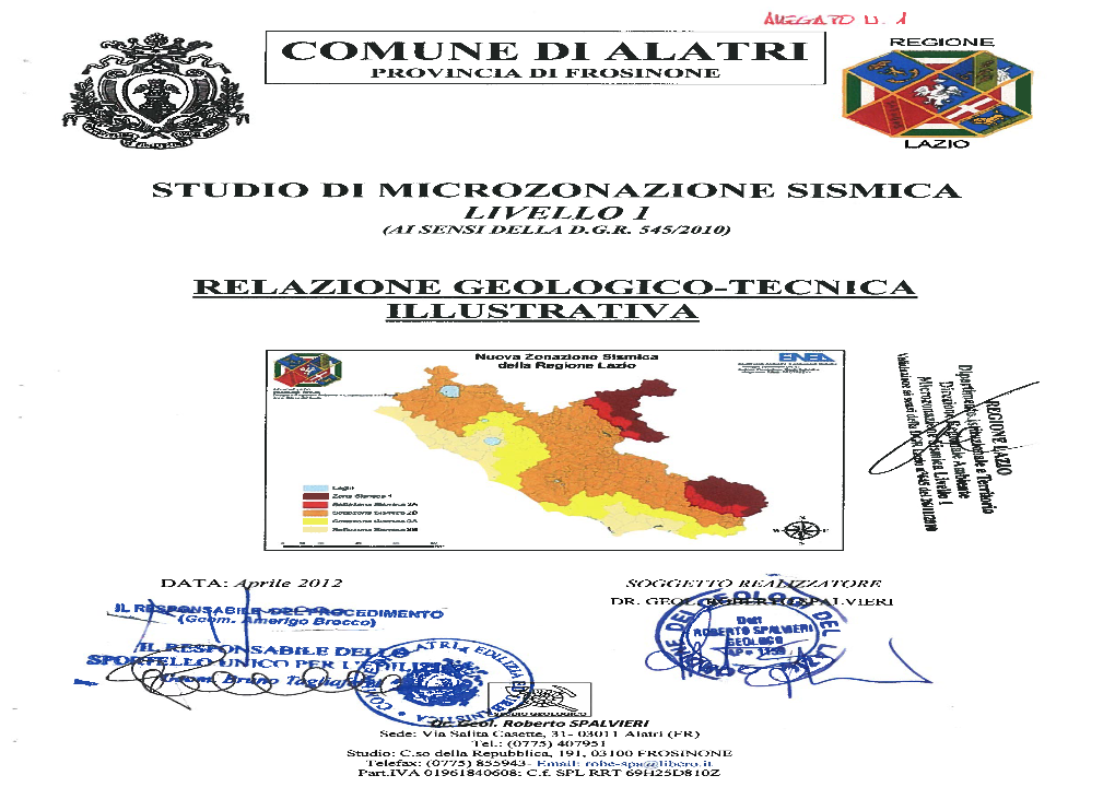 COMUNE IM ALATRI Regione PRO VINCIA DI FROSINONE