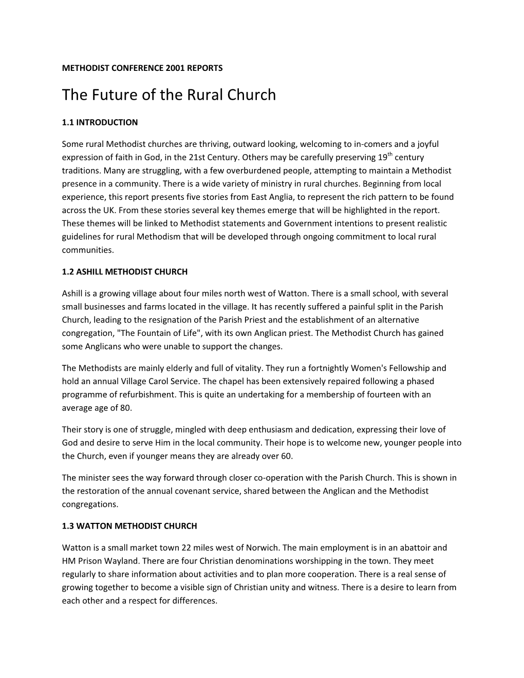 The Future of the Rural Church