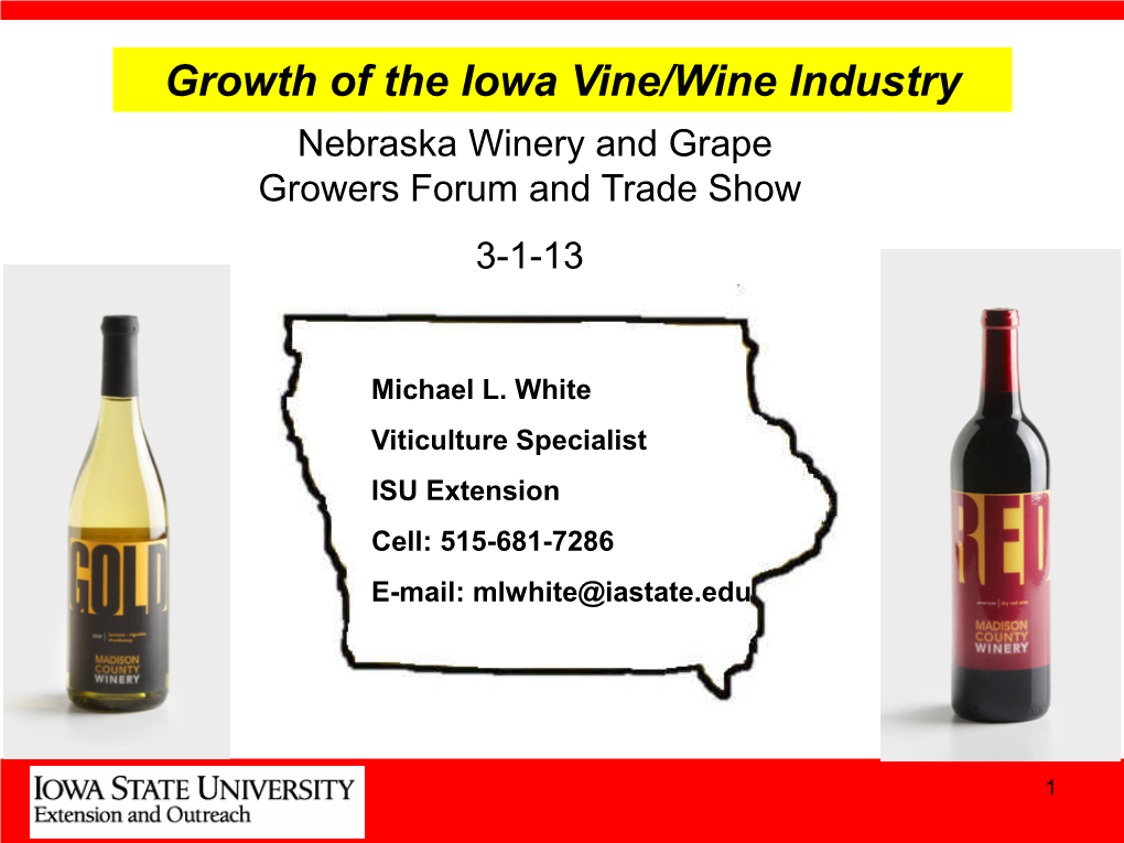Growth of the Iowa Wine Industry