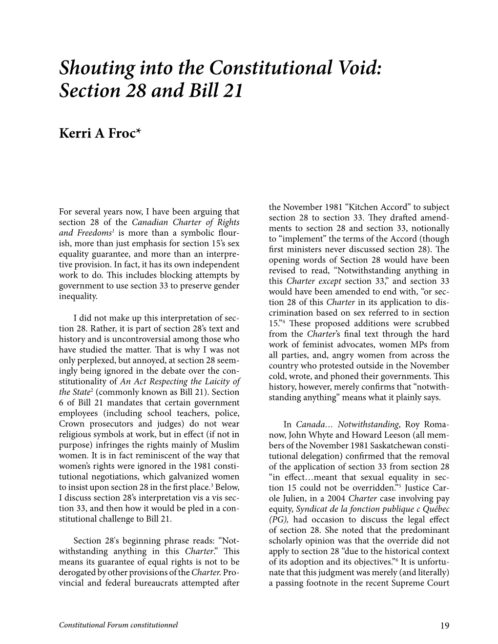 Section 28 and Bill 21