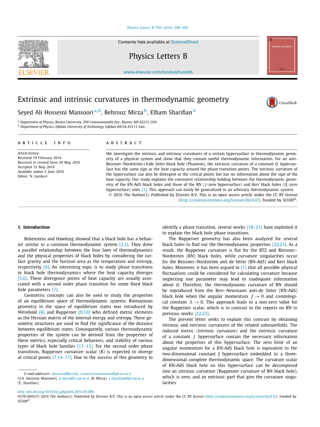 Extrinsic and Intrinsic Curvatures in Thermodynamic Geometry