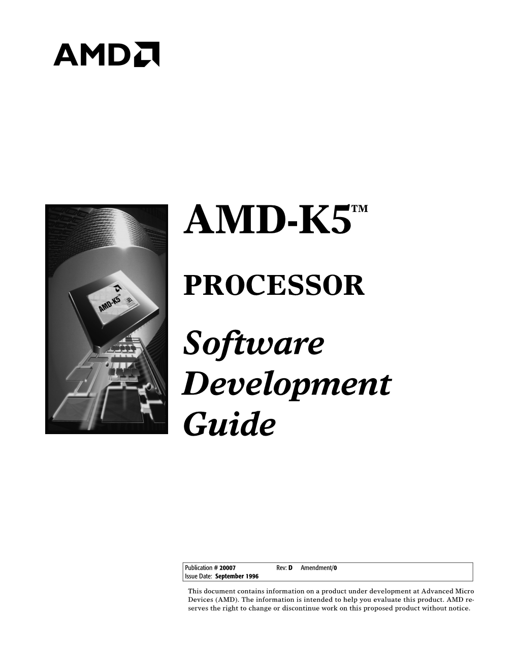 AMD-K5 Processor Software Development Guide