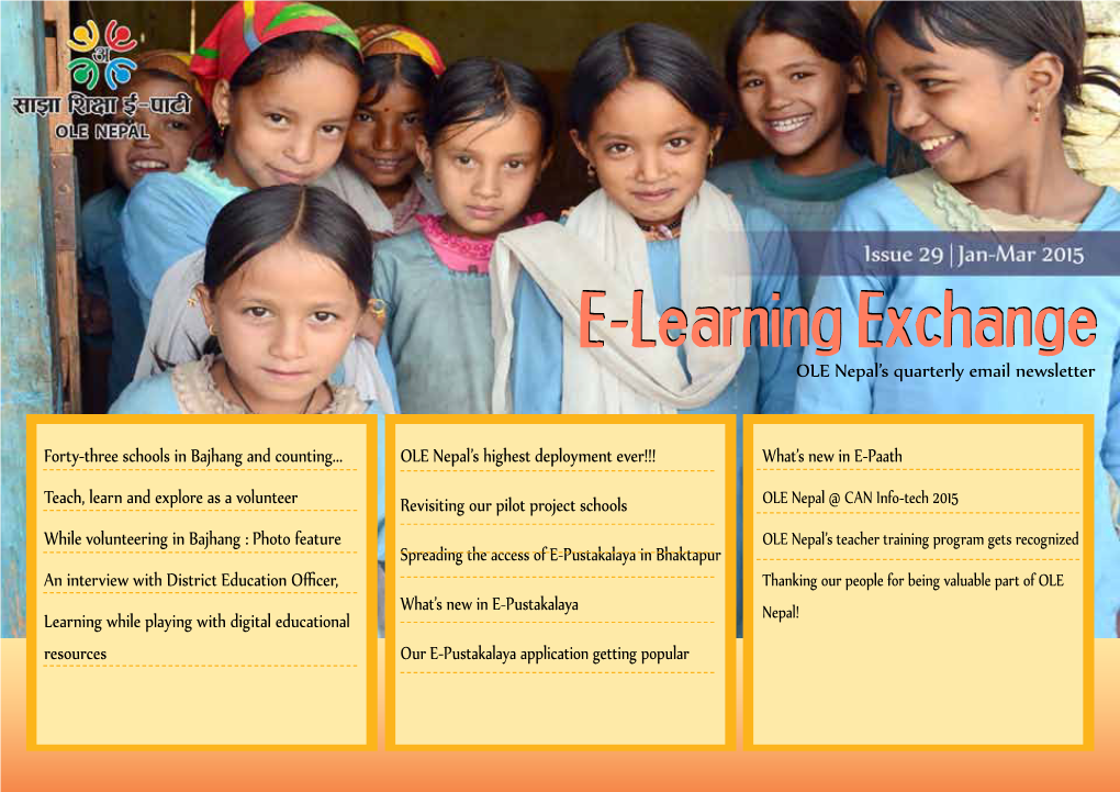 E-Learning Exchange OLE Nepal’S Quarterly Email Newsletter