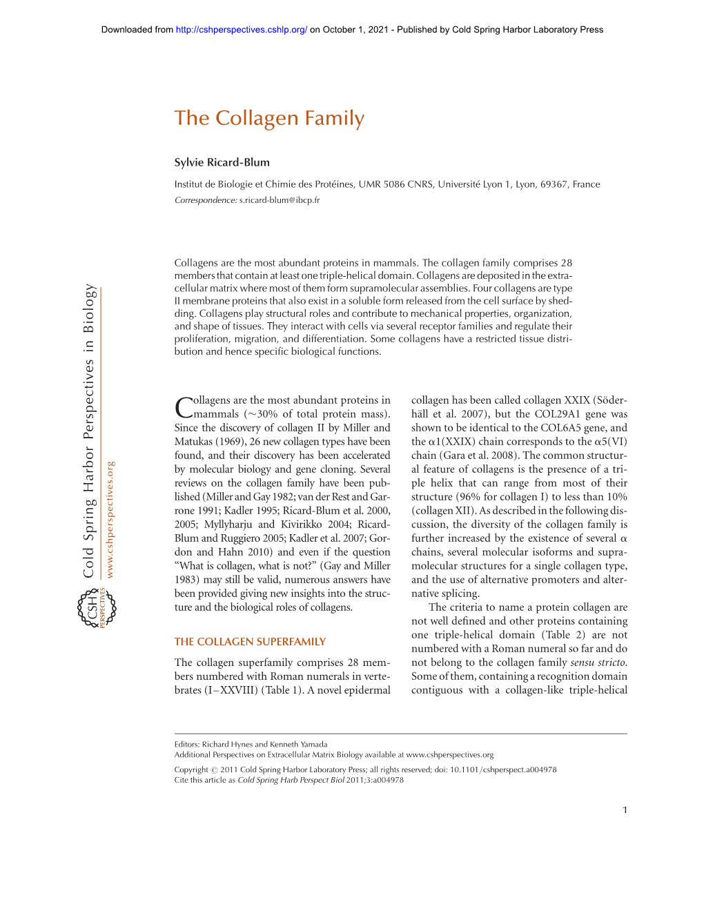 The Collagen Family