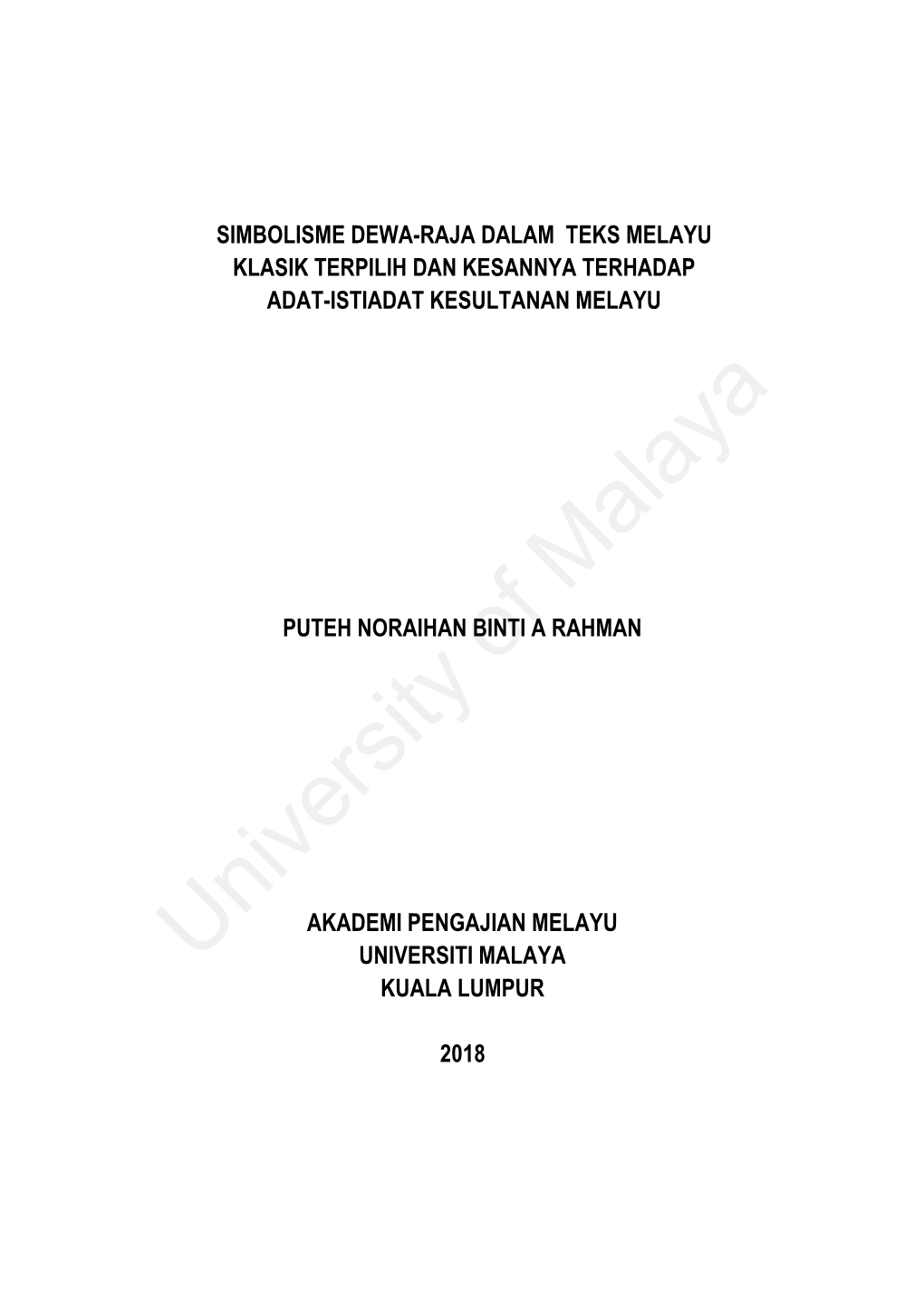 University of Malaya Tandatangan Saksi Tarikh 20 Julai 2018