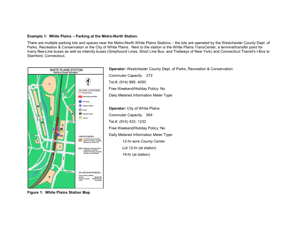 Parking Facility and the General Services Offered at the Site