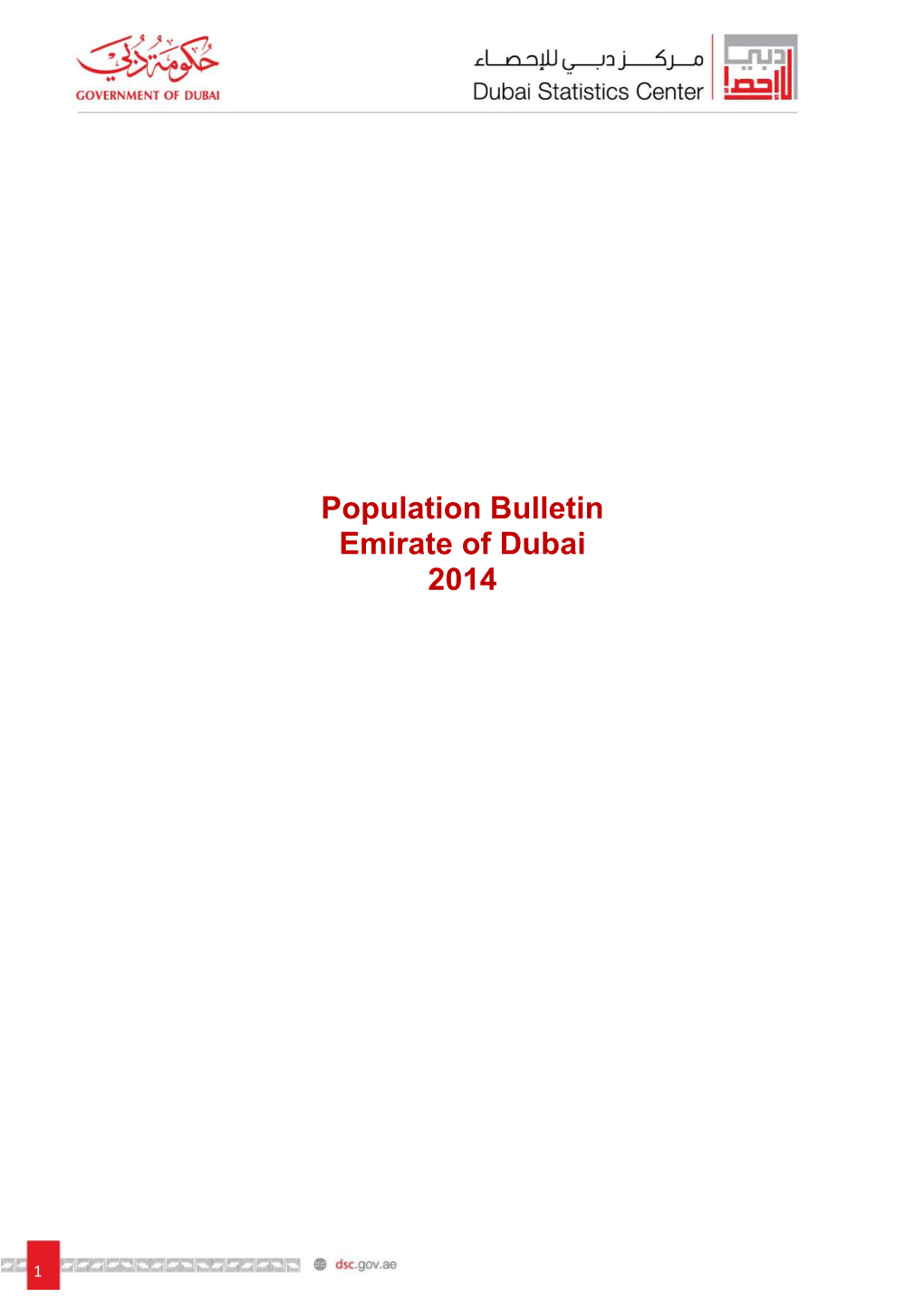 Population Bulletin Emirate of Dubai 2014