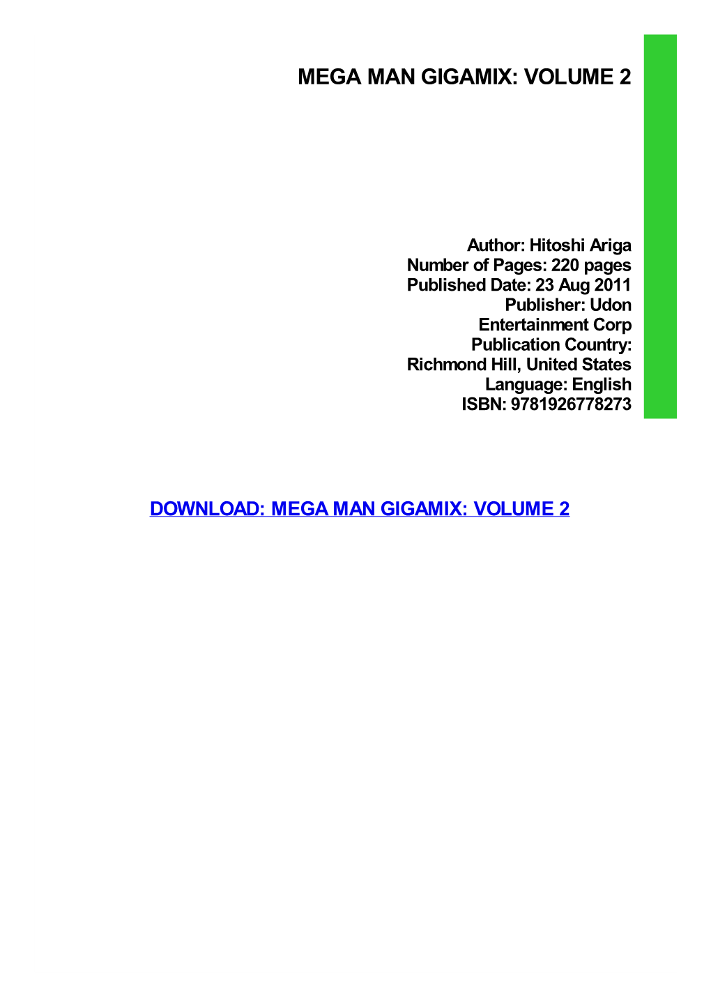 {Download PDF} Mega Man Gigamix