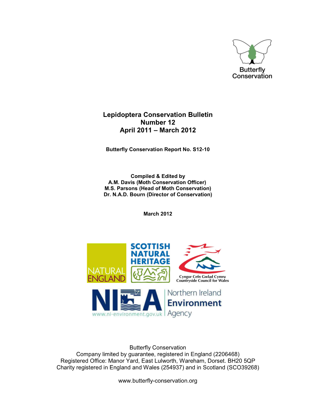 Lepidoptera Conservation Bulletin 2012