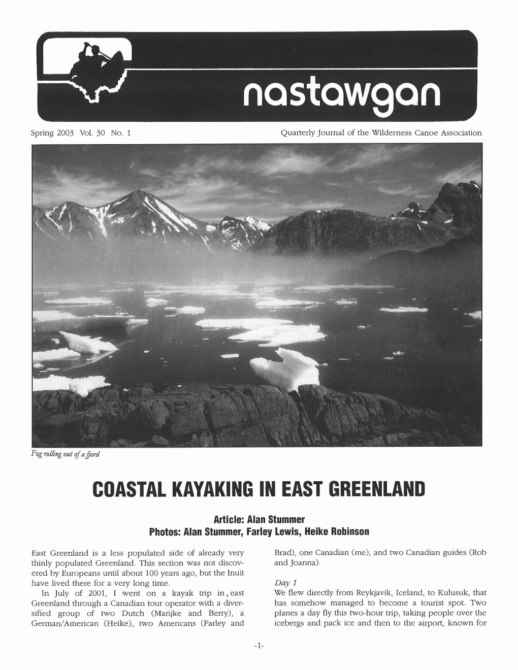 Coastal Kayaking in East Greenland
