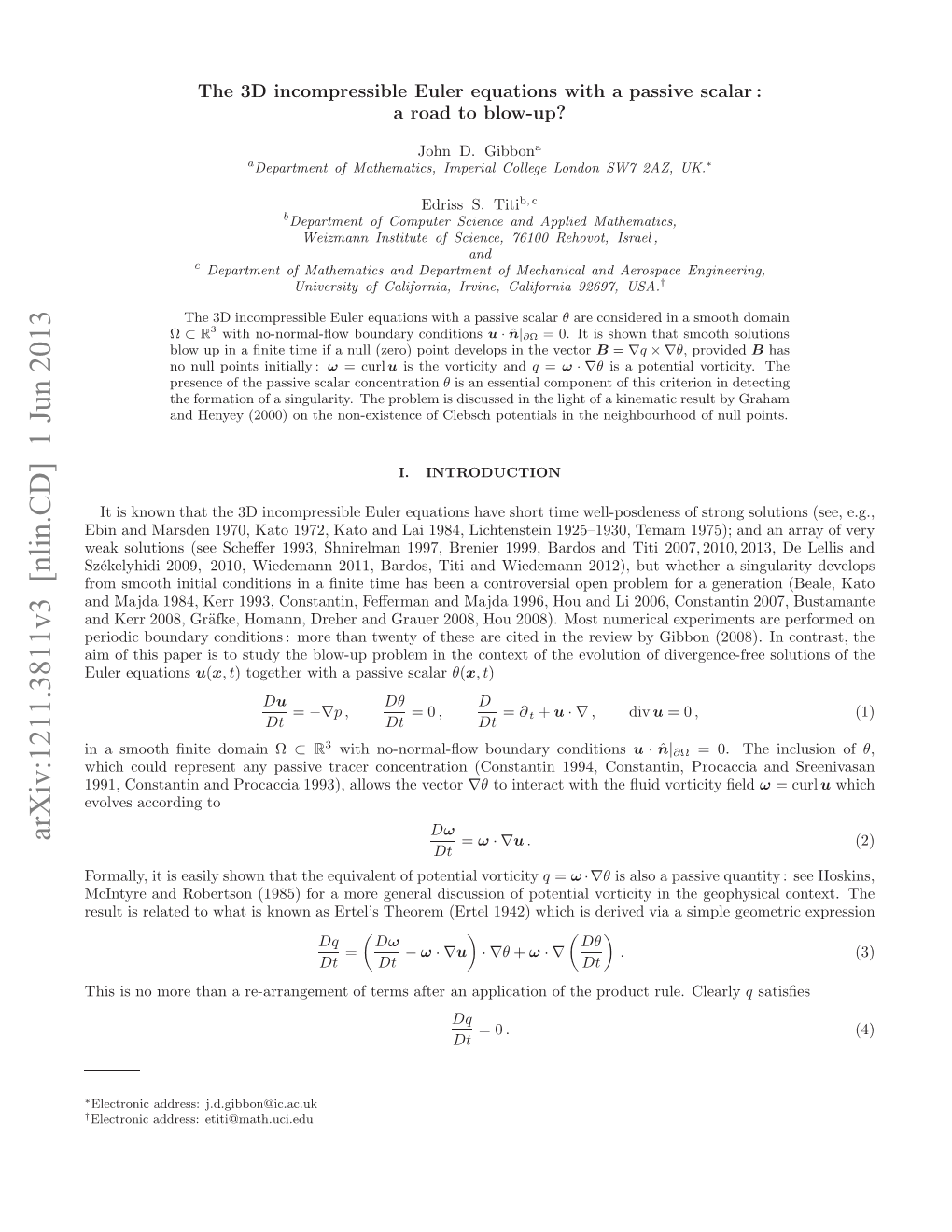 The 3D Incompressible Euler Equations with a Passive Scalar: A