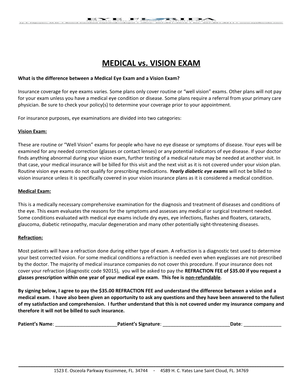 What Is the Difference Between a Medical Eye Exam and a Vision Exam?