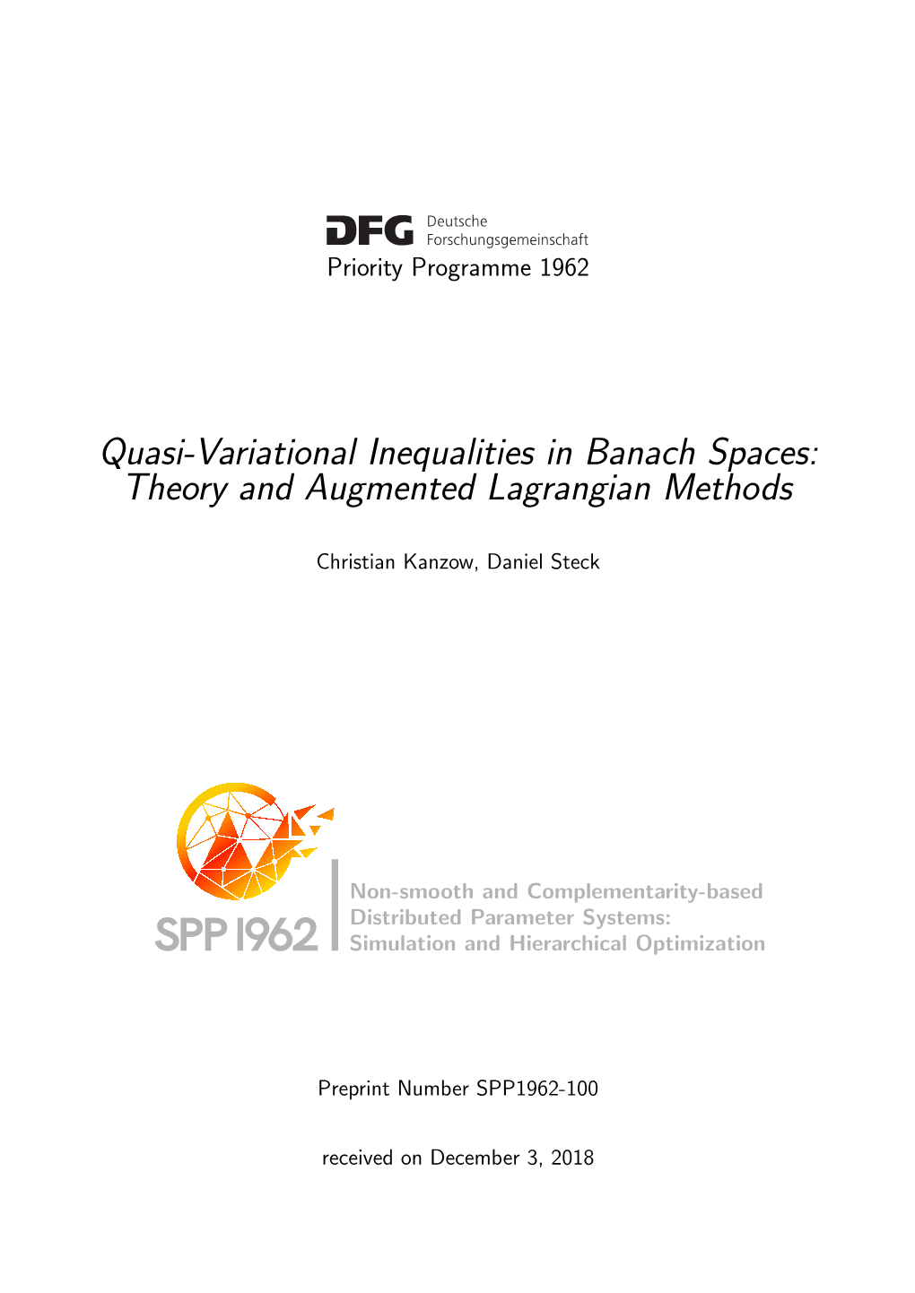 Quasi-Variational Inequalities in Banach Spaces: Theory and Augmented Lagrangian Methods
