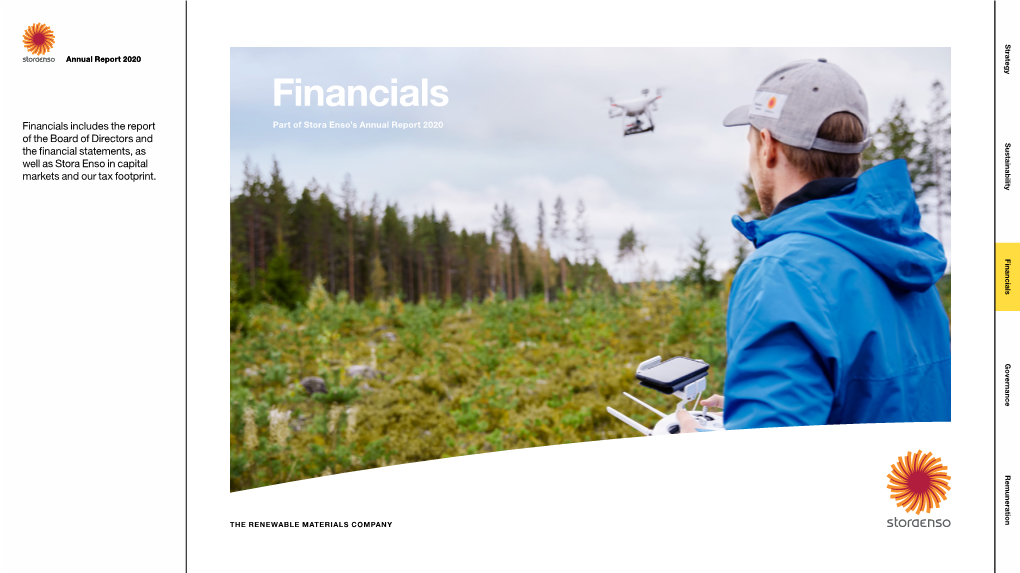 Financials 2020: Strategy Unaudited Annual Report 2020 Stora Enso in 2020