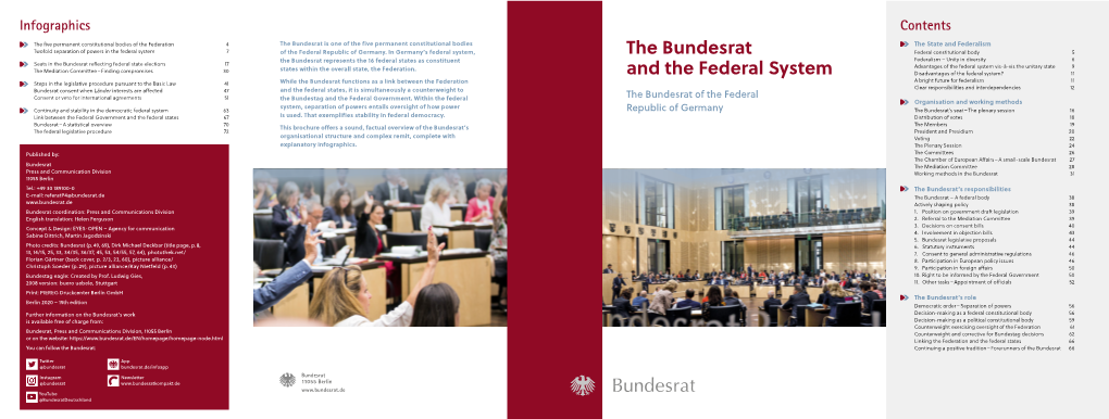 The Bundesrat and the Federal System