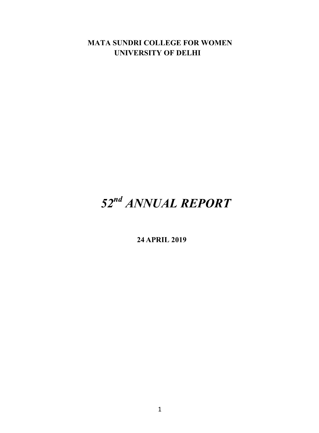 52 Annual Report