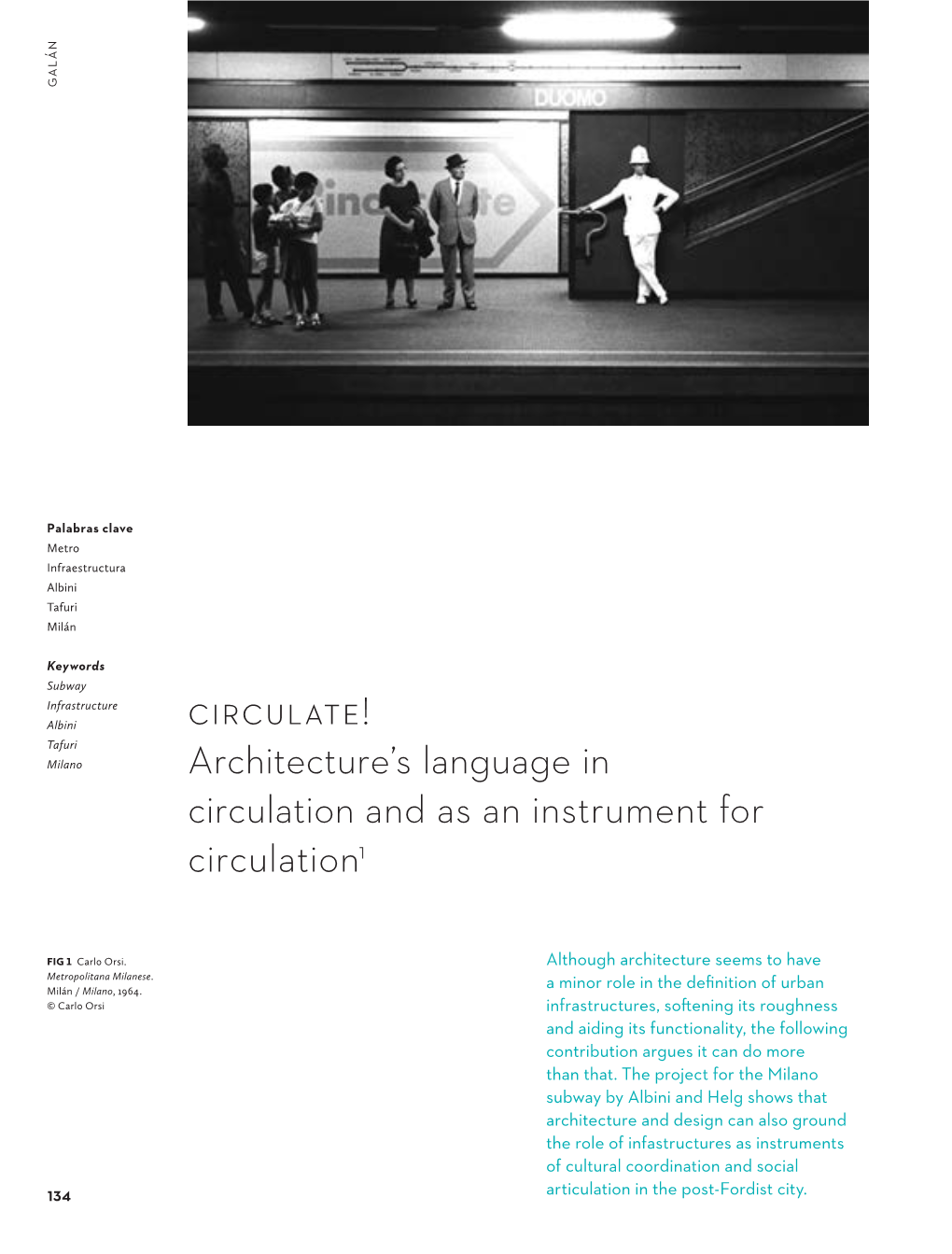 Architecture's Language in Circulation and As an Instrument for Circulation1