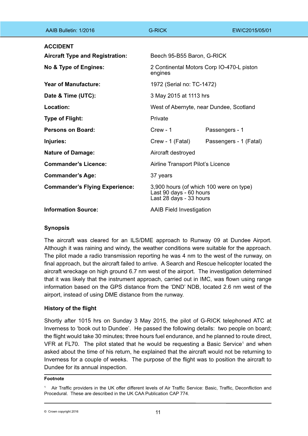 Beech 95-B55 Baron, G-RICK No & Type of Engines