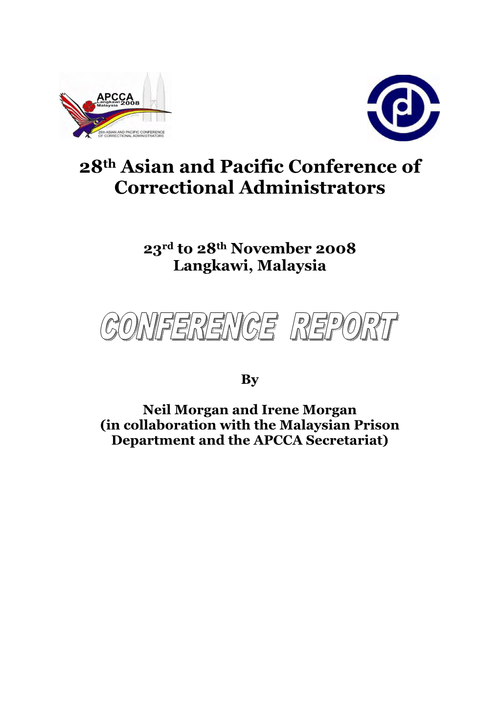 28Th APCCA Conference Report 2008 (Langkawi, Malaysia)