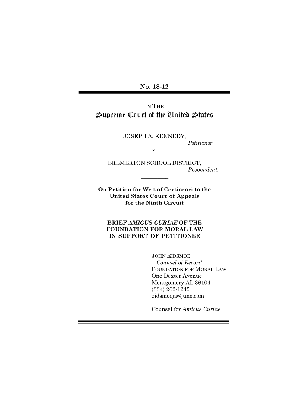 Amicus Brief by Foundation for Moral