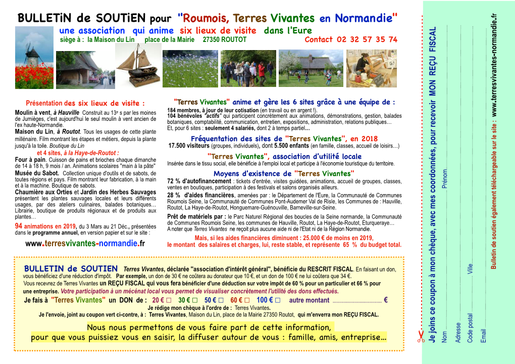 Bulletin De Soutien Pour ''Roumois, Terres Vivantes En