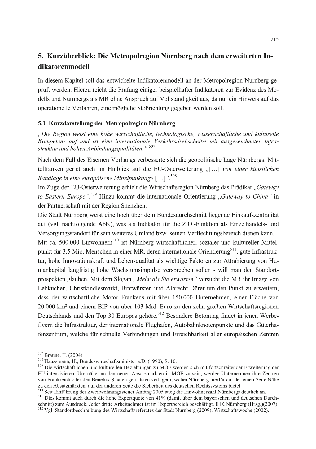 5. Kurzüberblick: Die Metropolregion Nürnberg Nach Dem Erweiterten In- Dikatorenmodell