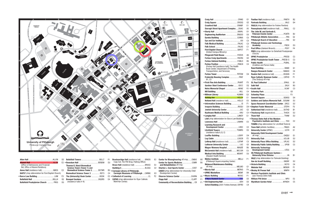 Map Abbreviation for Forbes Pavilion) E D