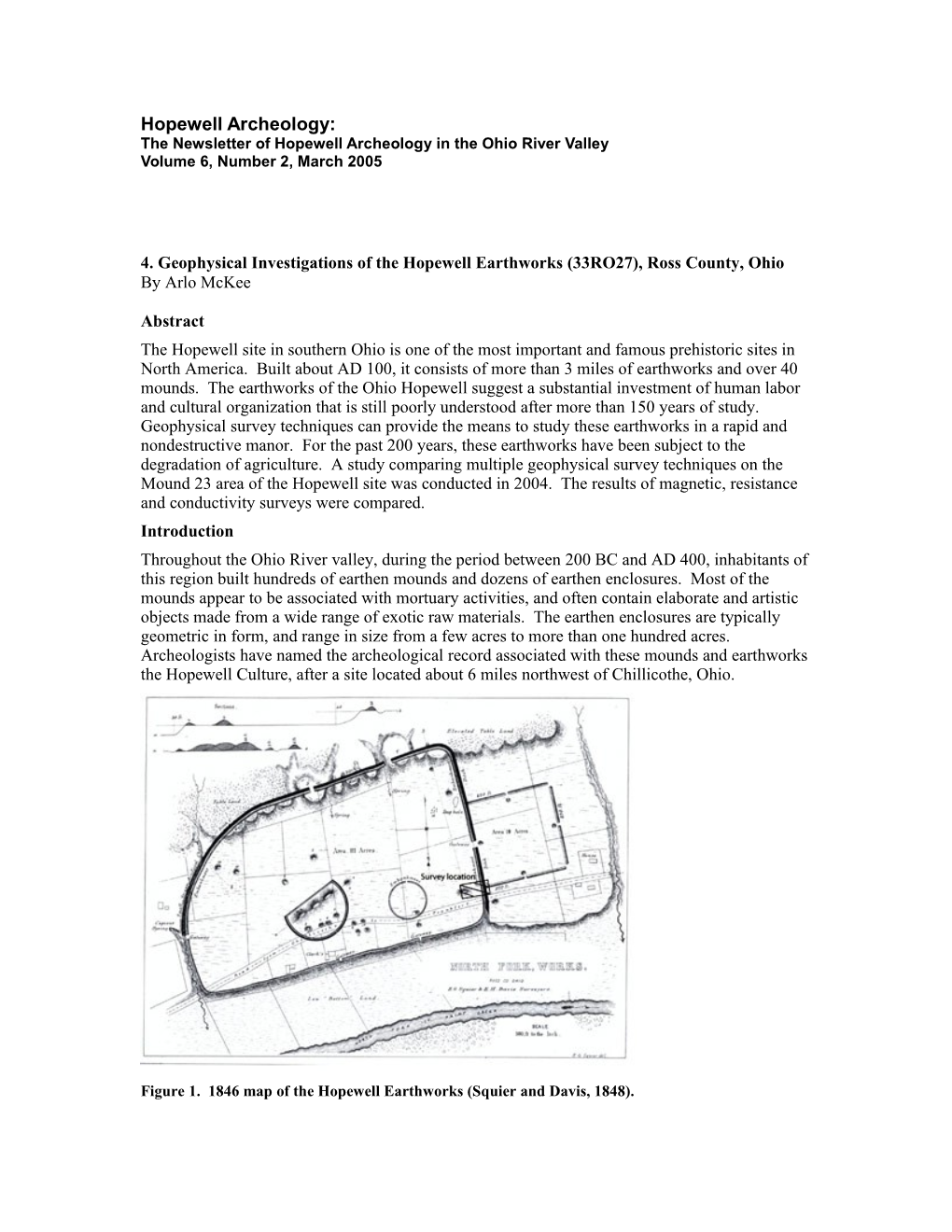 The Newsletter of Hopewell Archeology in the Ohio River Valley s1