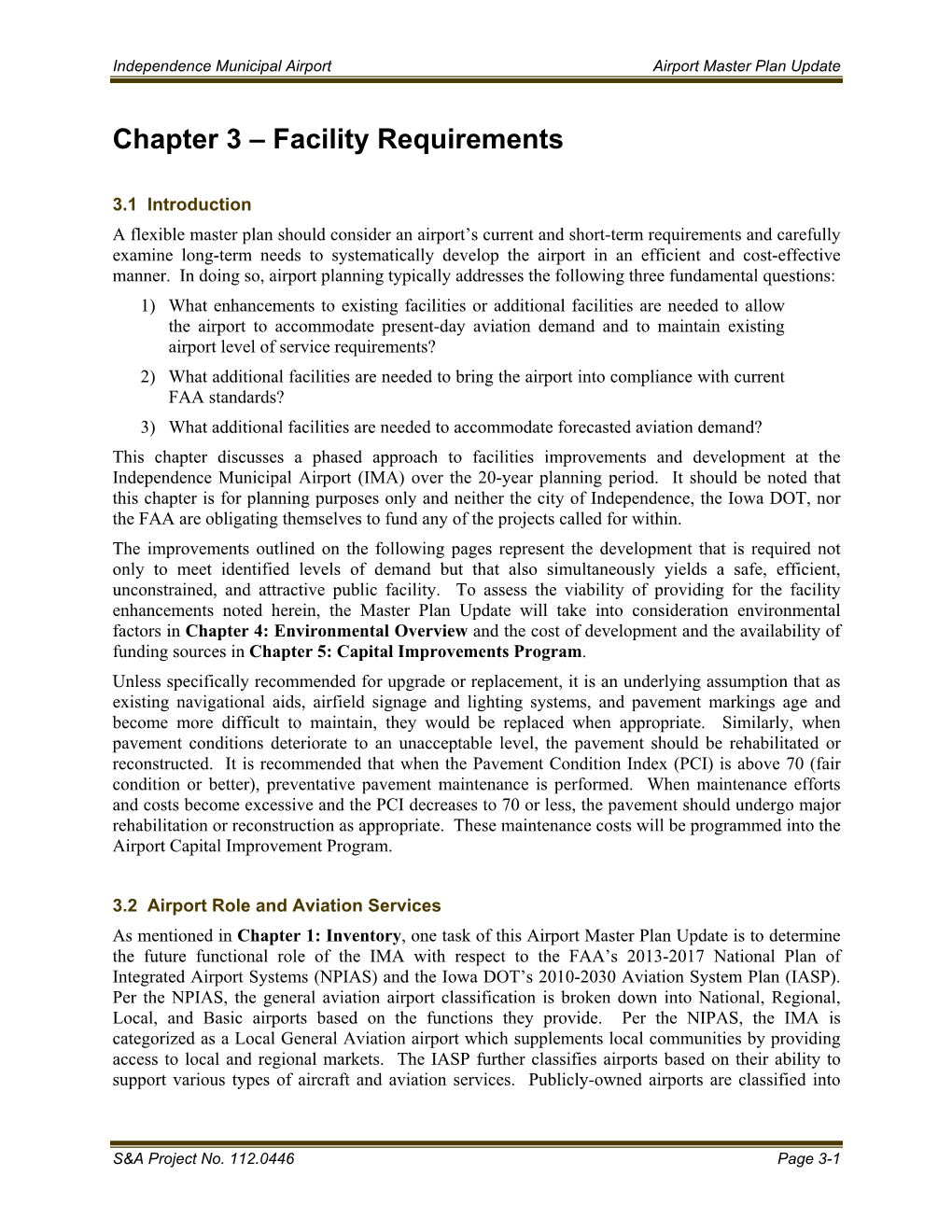 Airport Master Plan Chapter 3