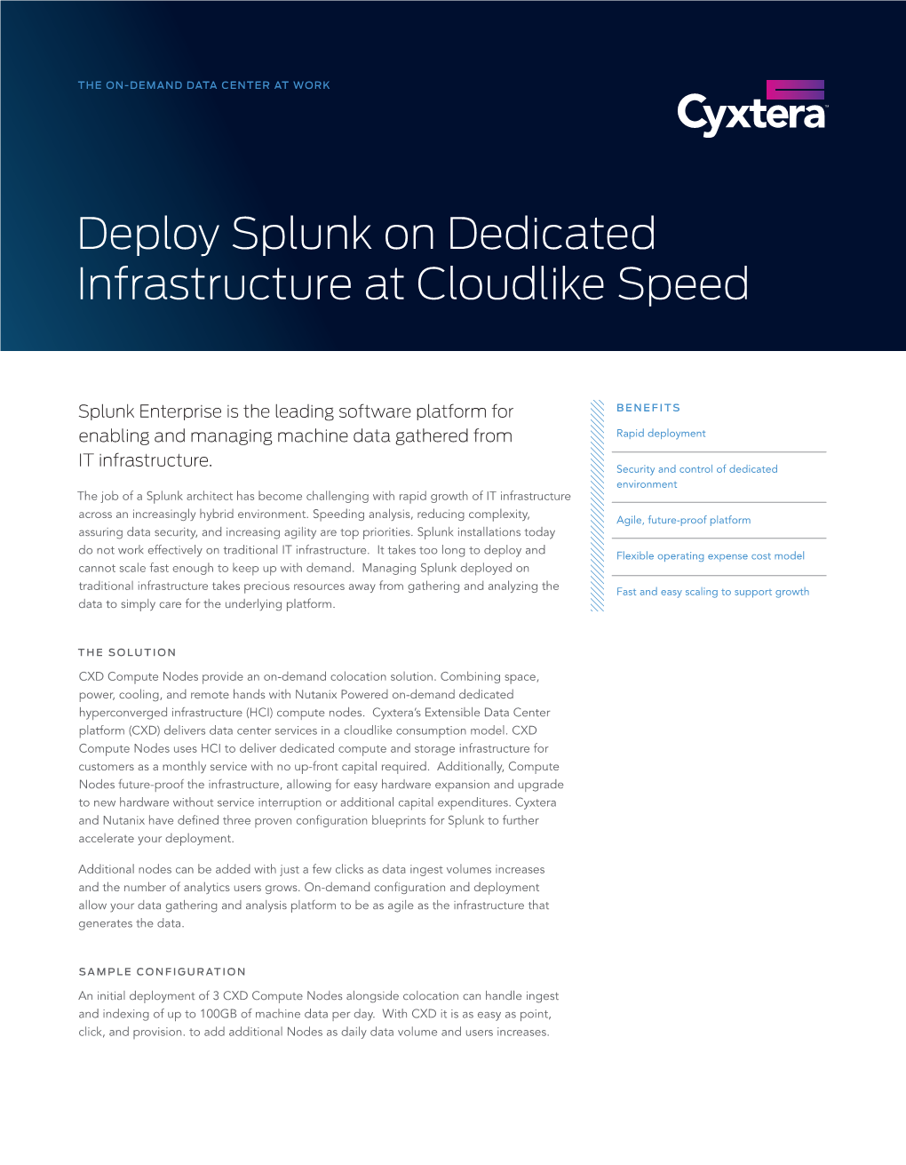 Deploy Splunk on Dedicated Infrastructure at Cloudlike Speed