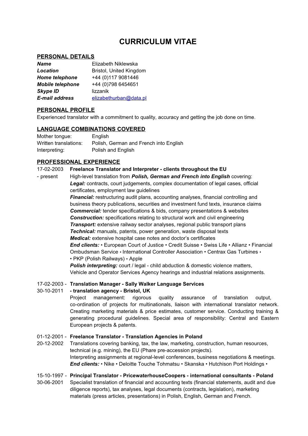 Curriculum Vitae s348