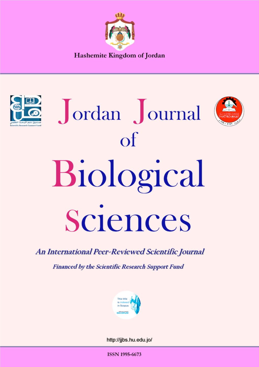 Number 2, June .2018 JJBS ISSN 1995-6673 Jordan Journal of Biological Sciences