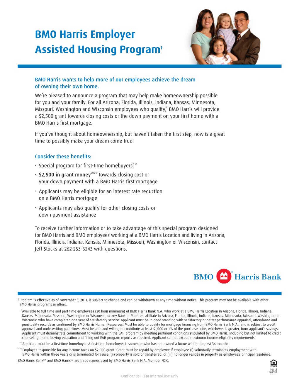 BMO Harris Employer Assisted Housing Program†