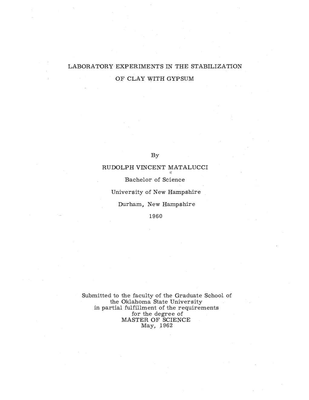 Laboratory Experiments in the Stabilization of Clays with Hydrated Lime," Geo­ Technique