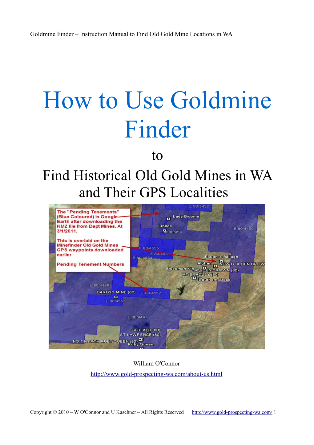 Goldmine Finder – Instruction Manual to Find Old Gold Mine Locations in WA