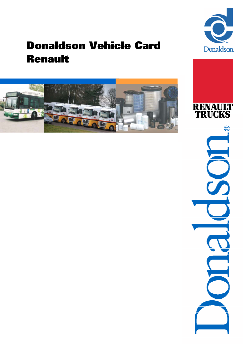 Donaldson Vehicle Card Renault